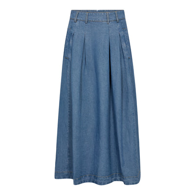 Anya Denim Pleat Skirt