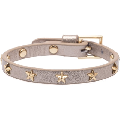 Star stud bracelet mini / Champagne  Metallic w/gold