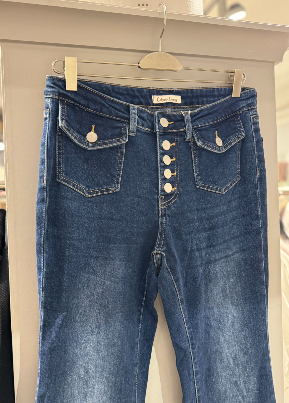 Cabanaliving  Jeans med sølvknapper