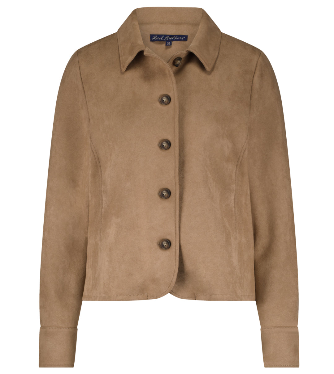Red Button  Jacket Faux suede