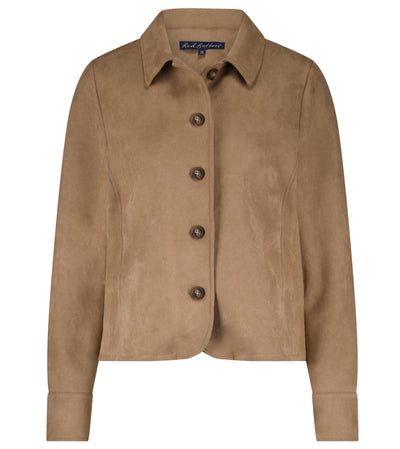 Red Button  Jacket Faux suede