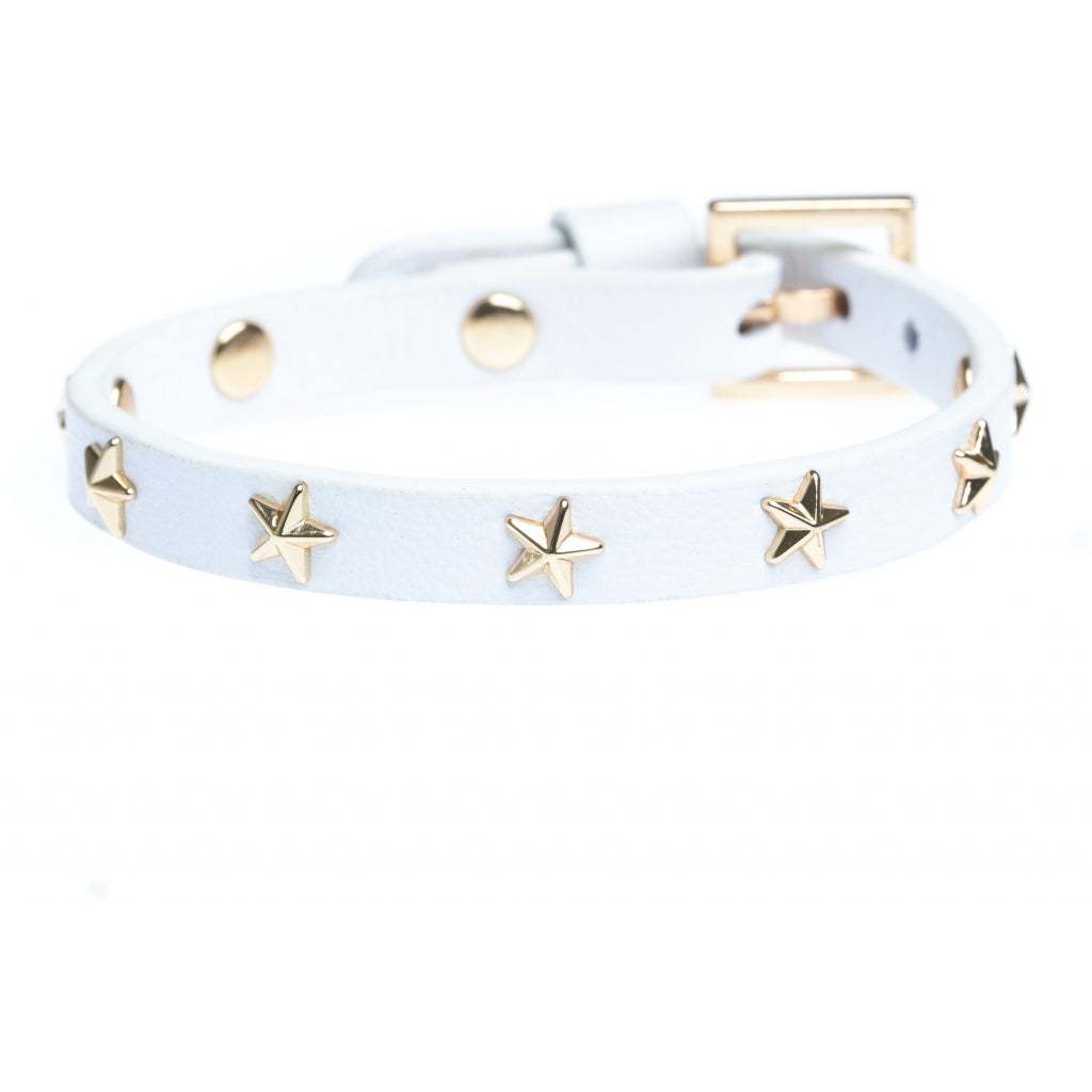 DARK  Leather Star Stud Bracelet Mini