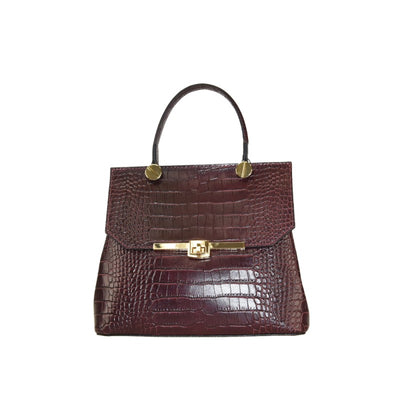Wilma Rose  Brun croco skinnveske