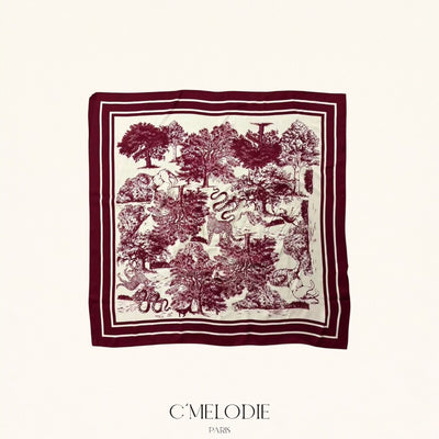 Elle & Rosa  Viscose/silke 75x75 cm skjerf