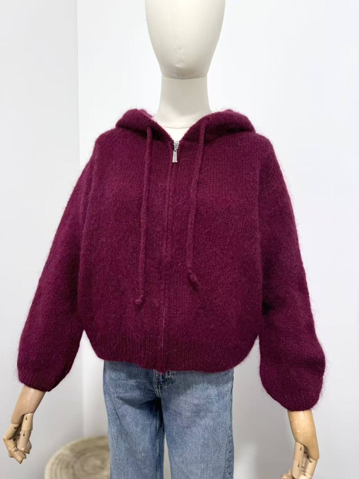 Elle & Rosa  Mohair Hoodie cardigan