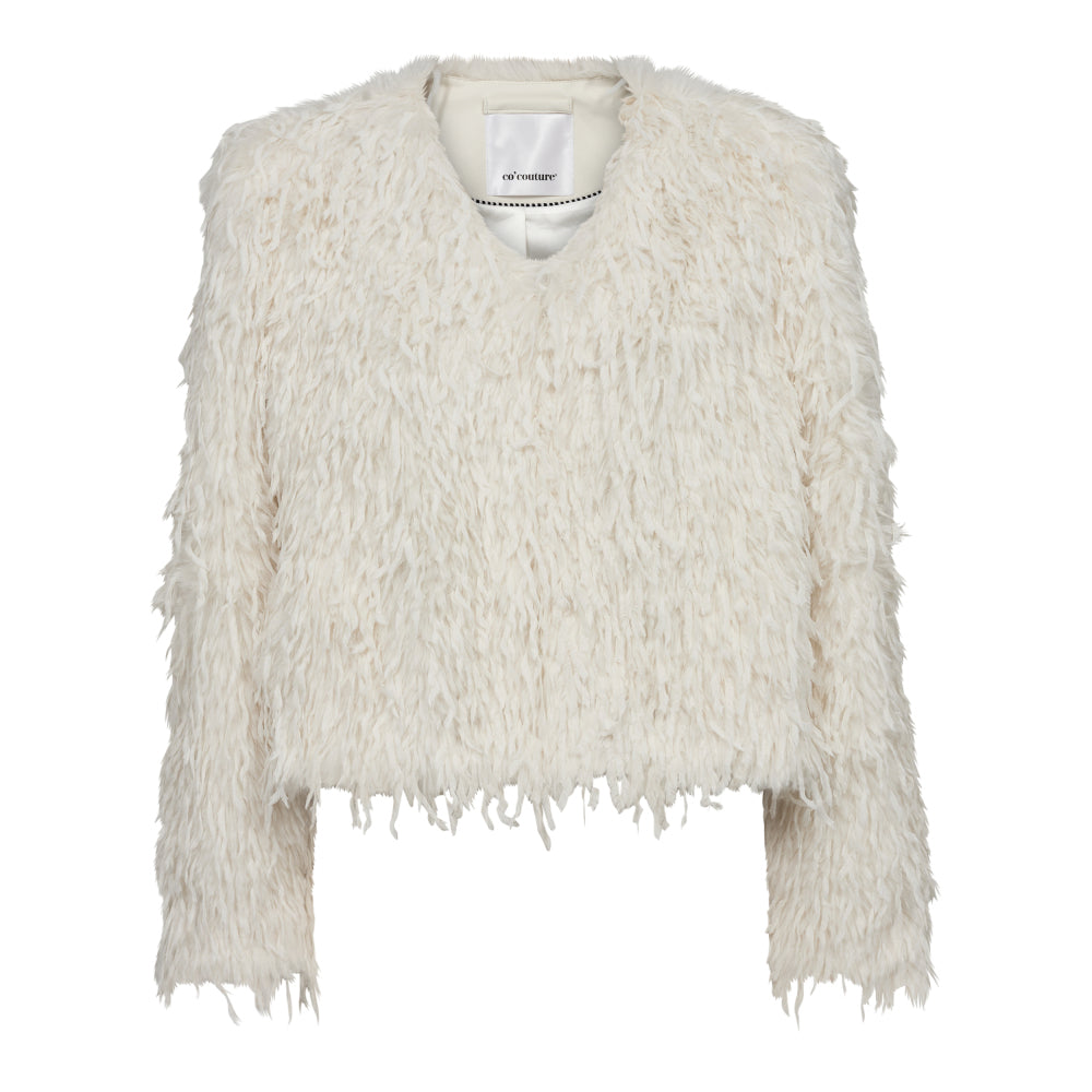 Feather Faux Fur Jacket