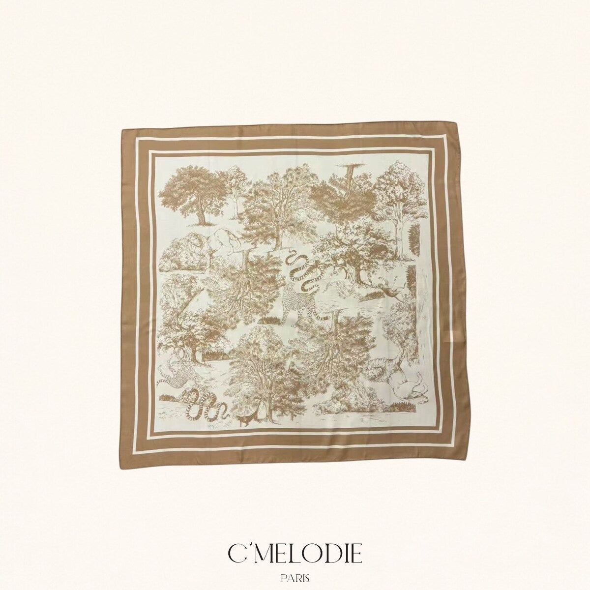 Elle & Rosa  Viscose/silke 75x75 cm skjerf