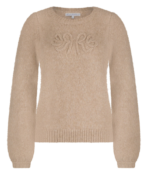 Red Button  Sweater RB Logo