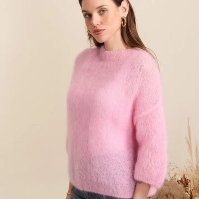 Elle & Rosa  Kid mohair short sleeve sweater