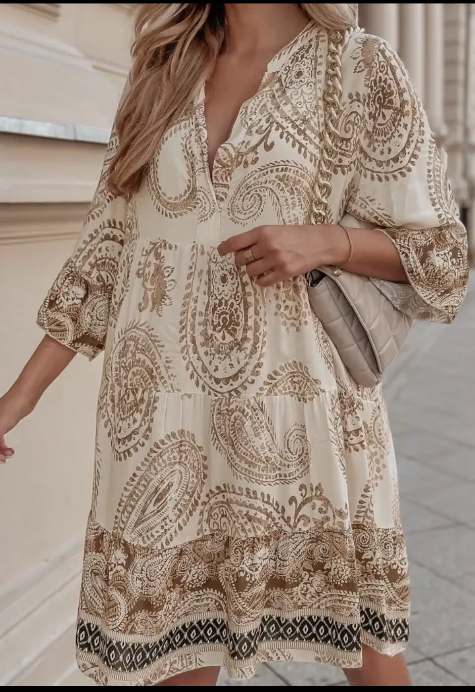 Robe courte en viscose
