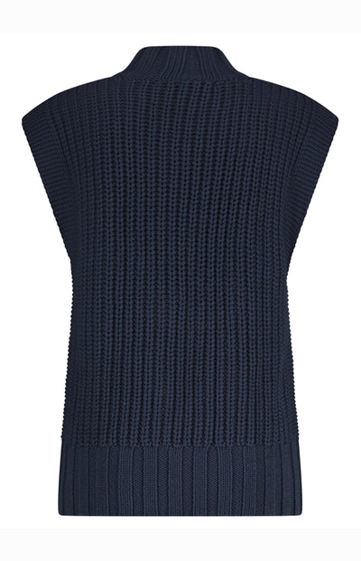 Red Button  Sleeveless Cable
