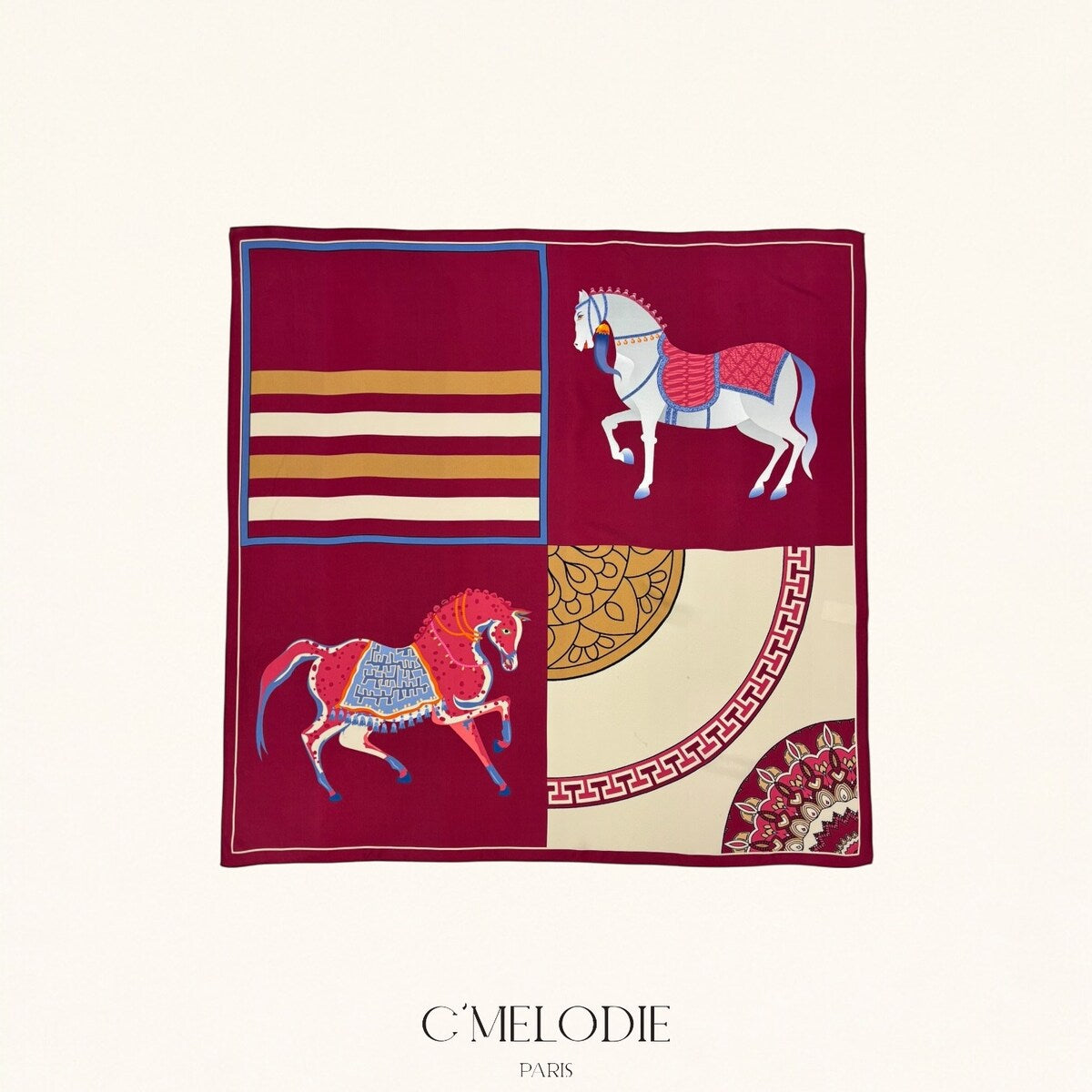 Elle & Rosa  Viscose/silke 75x75 cm skjerf