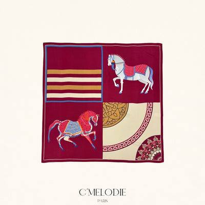 Elle & Rosa  Viscose/silke 75x75 cm skjerf