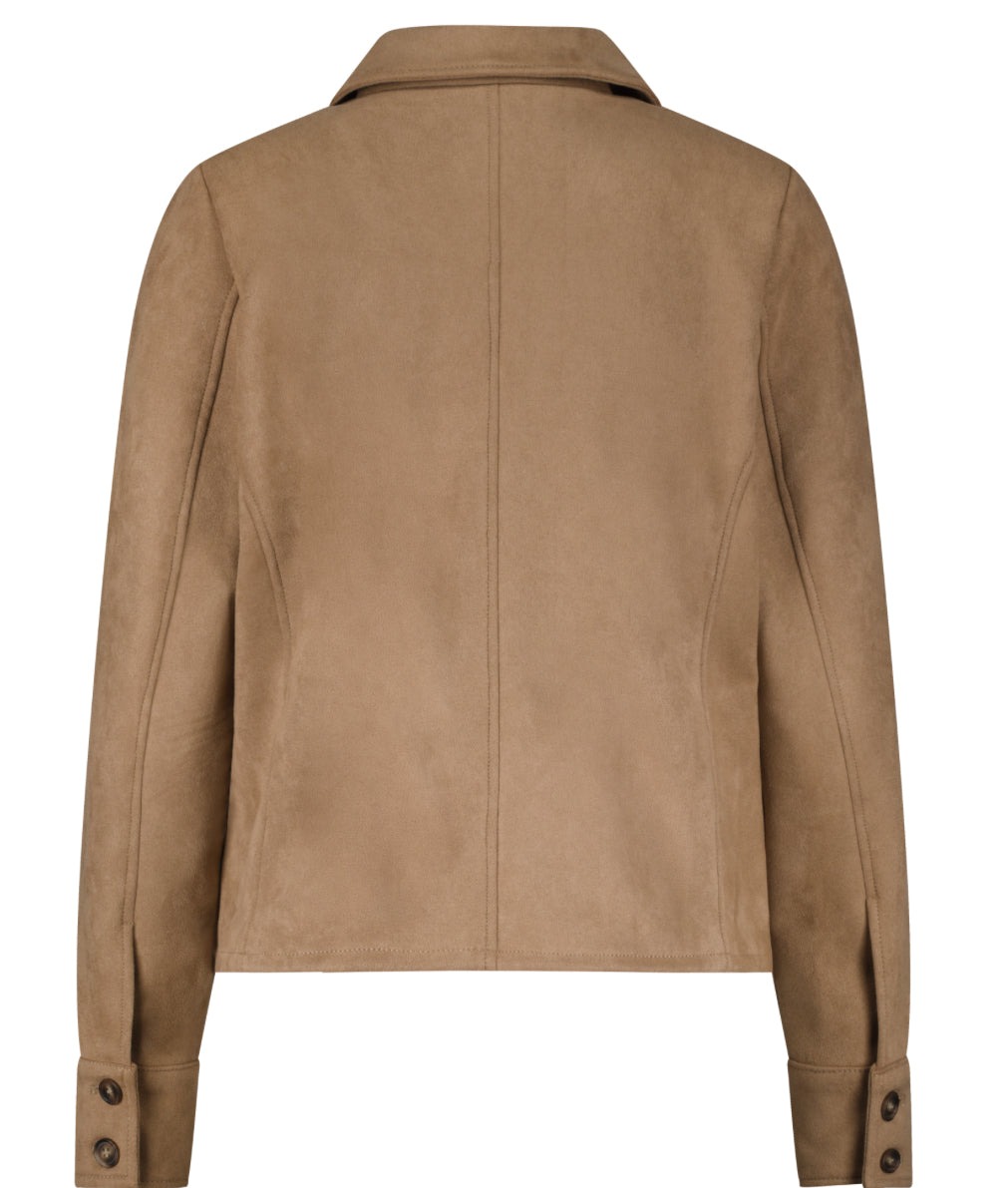 Red Button  Jacket Faux suede