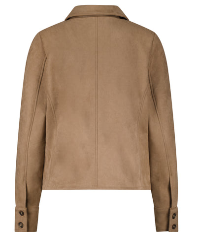 Red Button  Jacket Faux suede