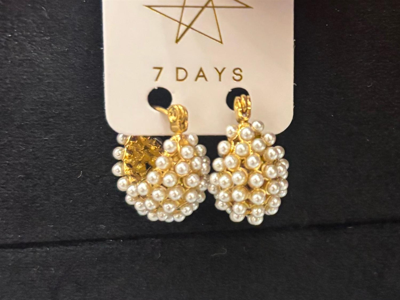 7 Days  Hoops med perler stål