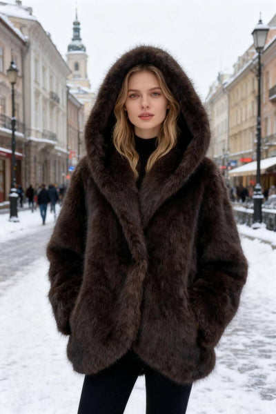 Elle & Rosa  Fuskepels m/hette