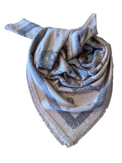 Scarf sqaure elephant 95x95