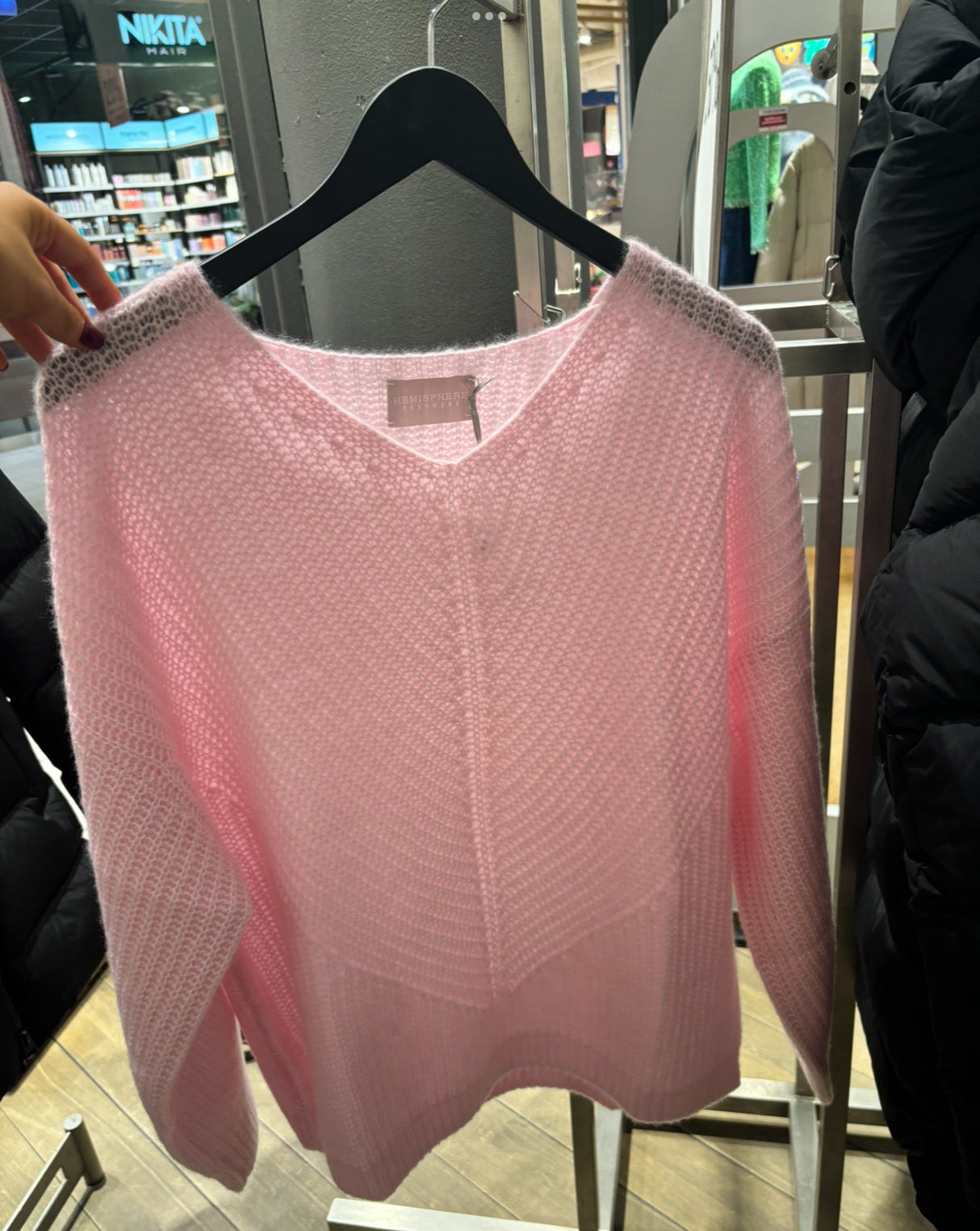 Pullover V-neck ribbed