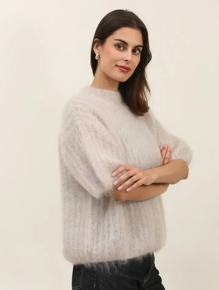 Elle & Rosa  Mohair topp med kort arm