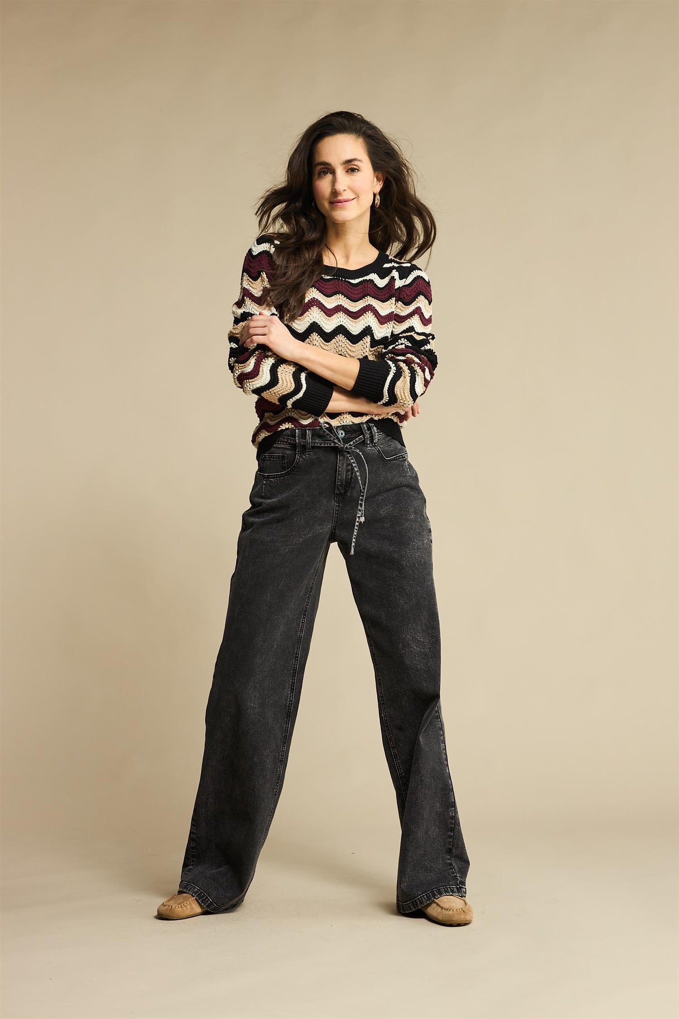 Red Button  Claudette Black denim & Belt