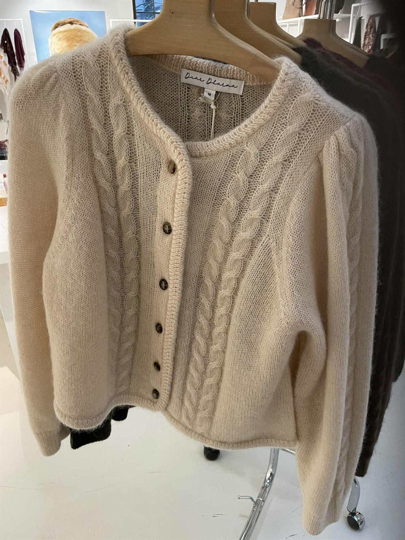 Dear Dharma  Mohaire Edge Cardigan