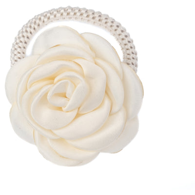 DARK  Satin Rose Hair Tie