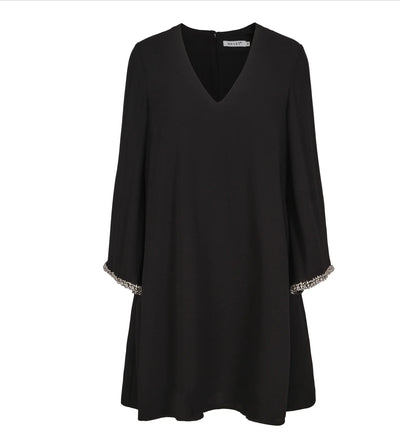 Haust  A-shape chiffon diam-detailed dress