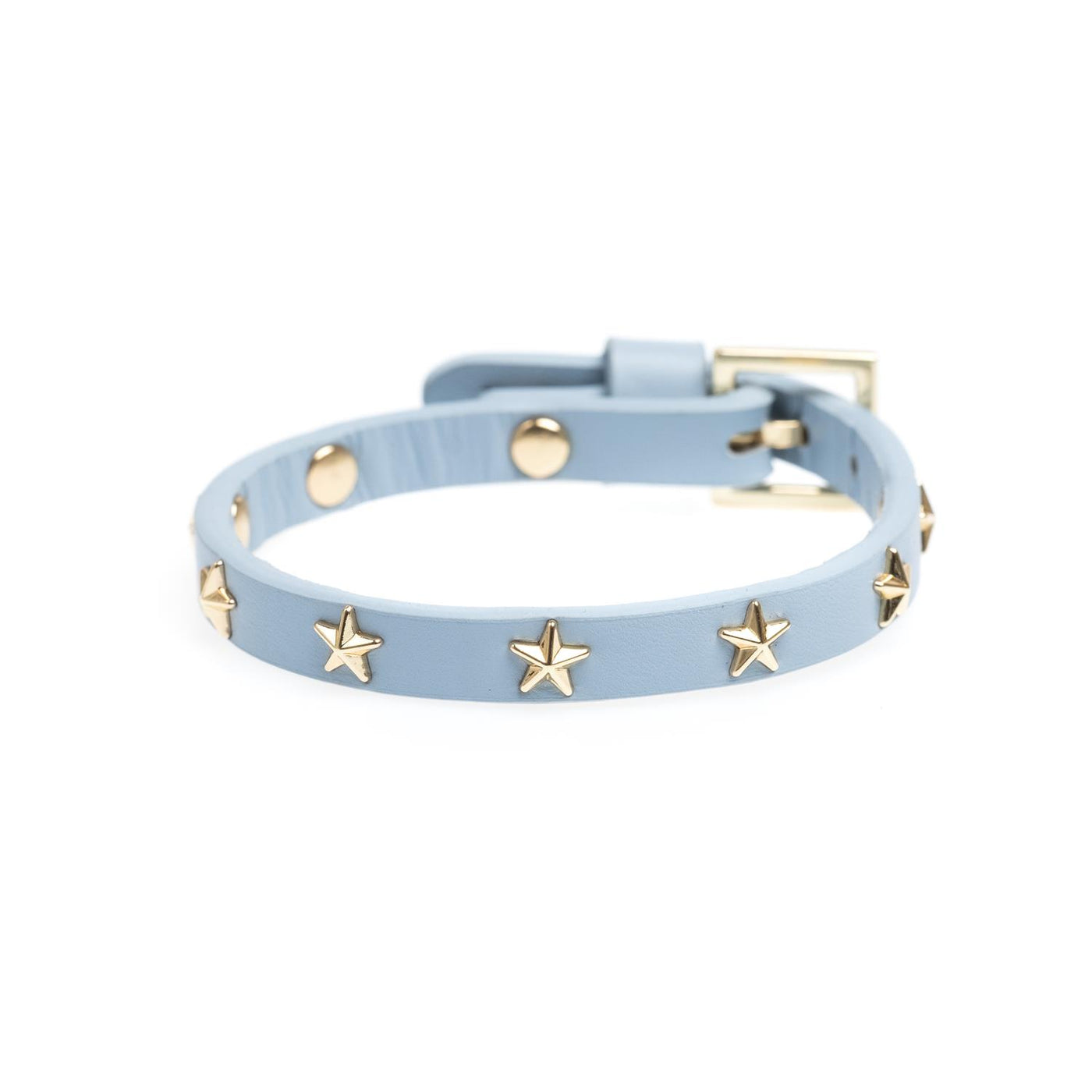 Leather Star Stud Bracelet Mini/cool blue