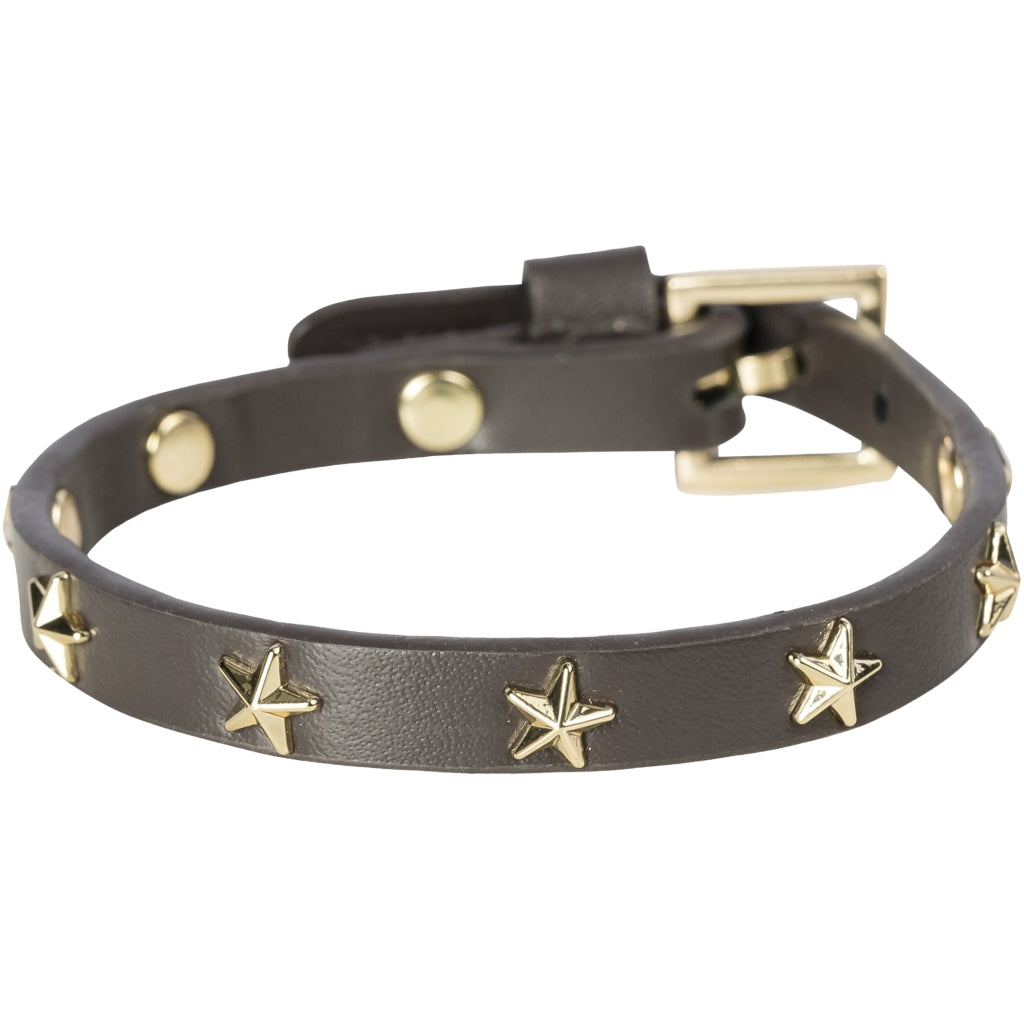 Star stud bracelet mini / Chocolate Brown