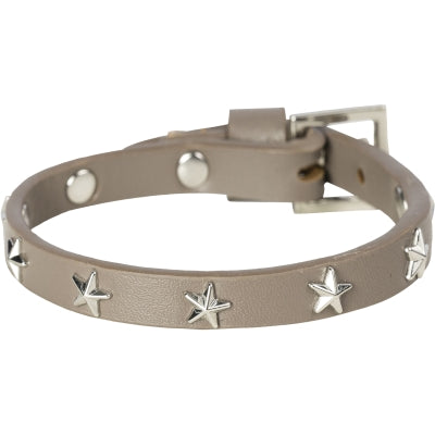 star stud bracelet mini /Dark Taupe W/Silver