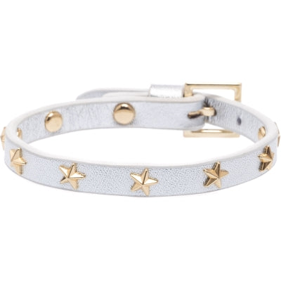 star stud bracelet mini /Dark Taupe W/Silver